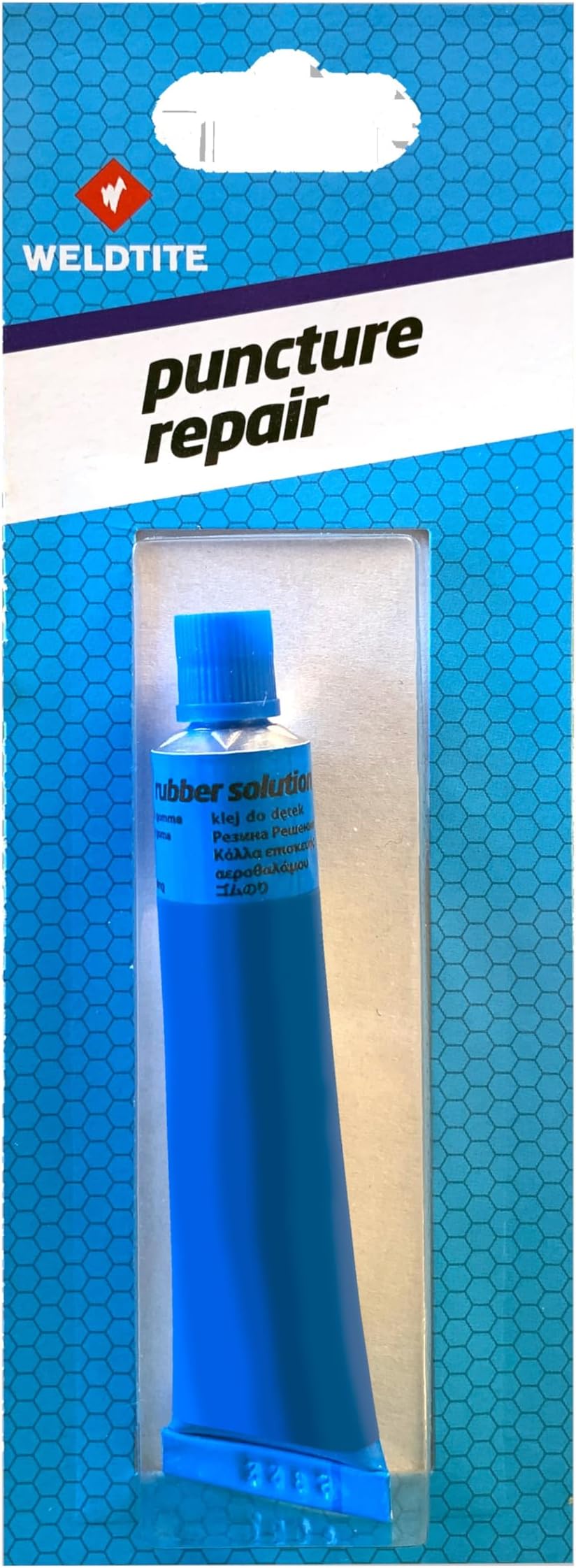 WELDTITE Rubber Solution Fast Drying Adhesive 15 g Blue Tyre Repair