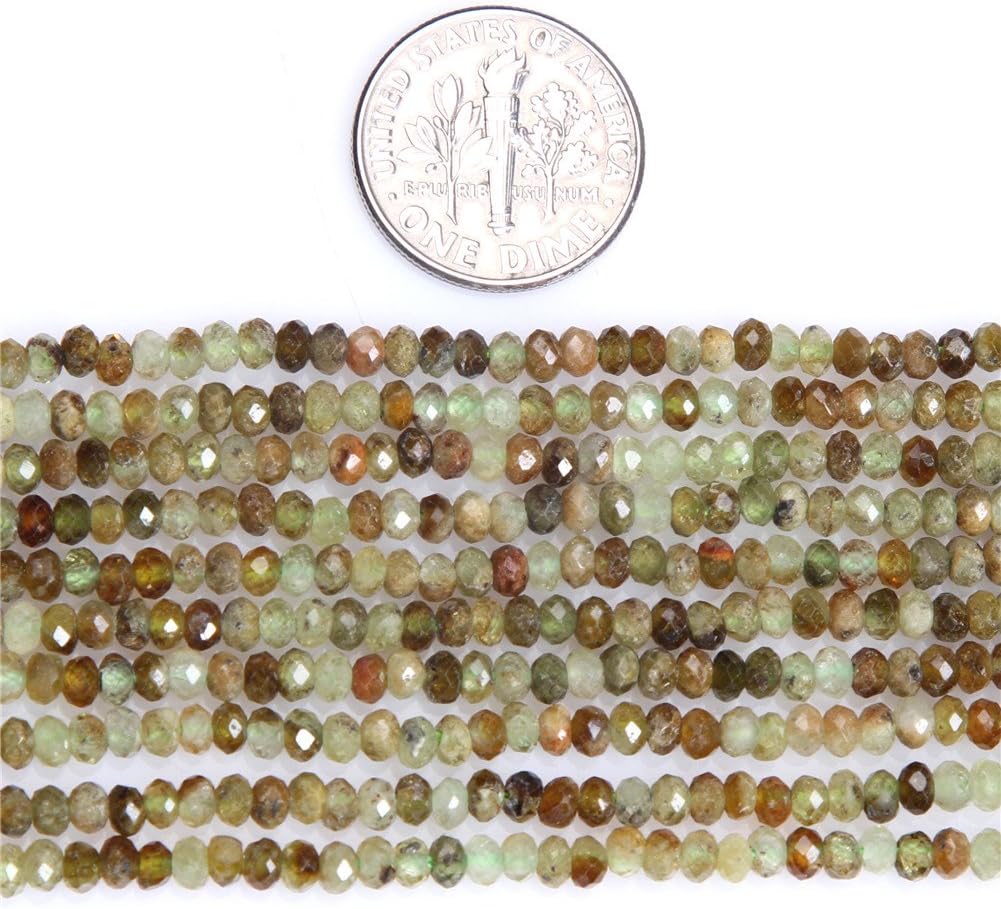 AAA Natural Rondelle Spacer Semi Precious Stone Beads for Jewellery Making 15'' (Prehnite/2x3mm) - Image 3