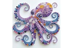 SHICERNHJ 5D Diamond Painting Kits for Beginners,Animal Special Shape Diamond Art Kits for Purple Octopus DIY Crystal Rhinestones Paint by Diamonds and Crafts for Adults Home Wall Decor 12 X 12inch
