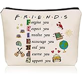 Lyricalsbag Friends Themed Gifts Makeup Bag for Friendship Travel Pouch Best Friends Gifts Cosmetic Bag Birthday Christmas