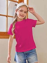 Girls Short Sleeve T Shirts Kids Summer Tops