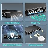 NICGIGA 8 Port 2.5G PoE Switch 120W 10G SFP Unmanaged IEEE802.3af/at 2.5GbE view 5