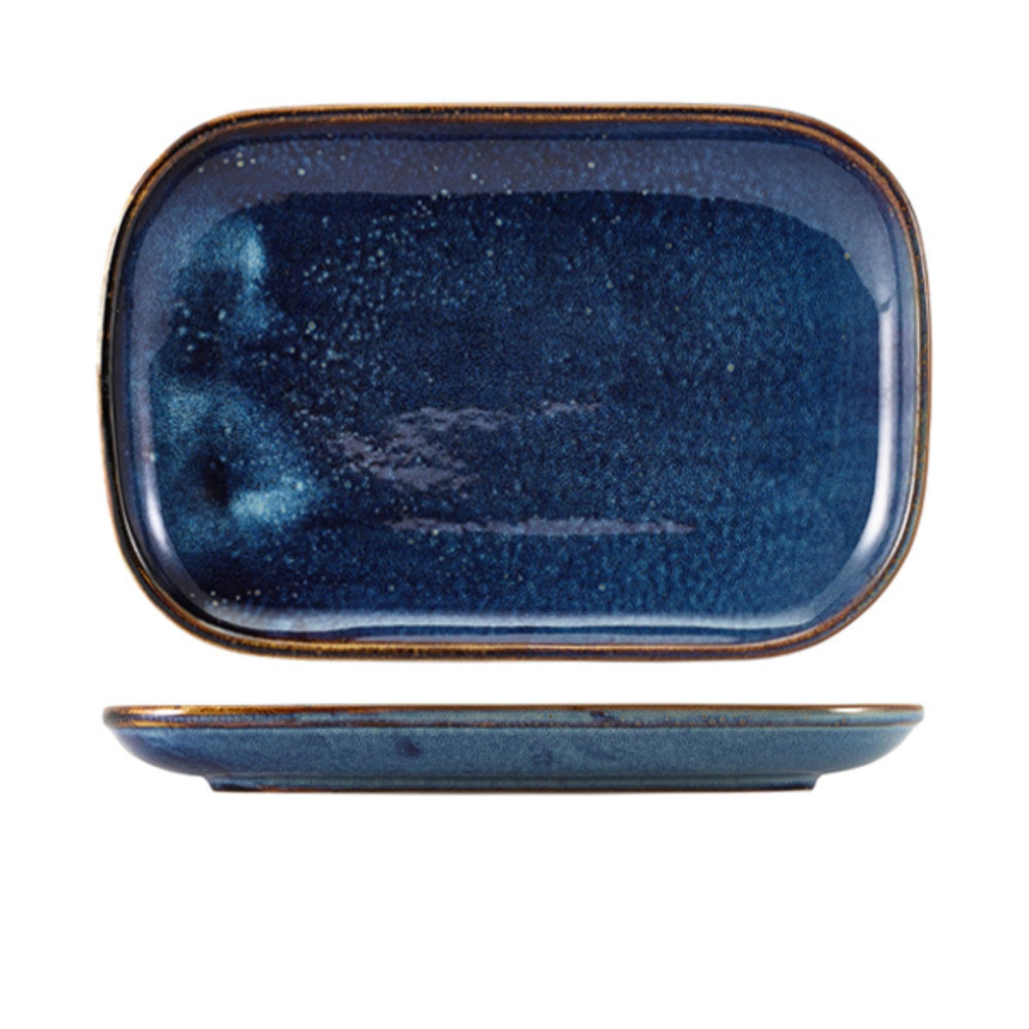 Genware Terra Porcelain, Aqua Blue, Rectangular Plate, 290mm x 195mm, RP-PBL29, Pack of 6