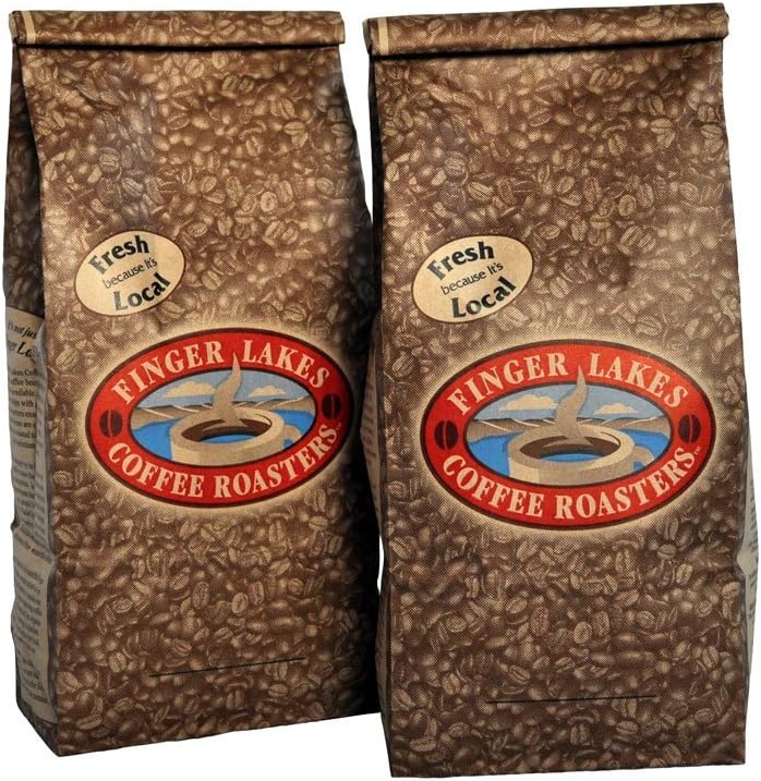 Finger Lakes Coffee Roasters, Dark Chocolate Decaf Coffee, Ground, 16-ounce bags (pack of two)