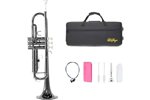 LeSage Student Trumpets Standard Bb Brass Trumpet for Beginner Black Trumpet b Flat with 7c Mouthpiece