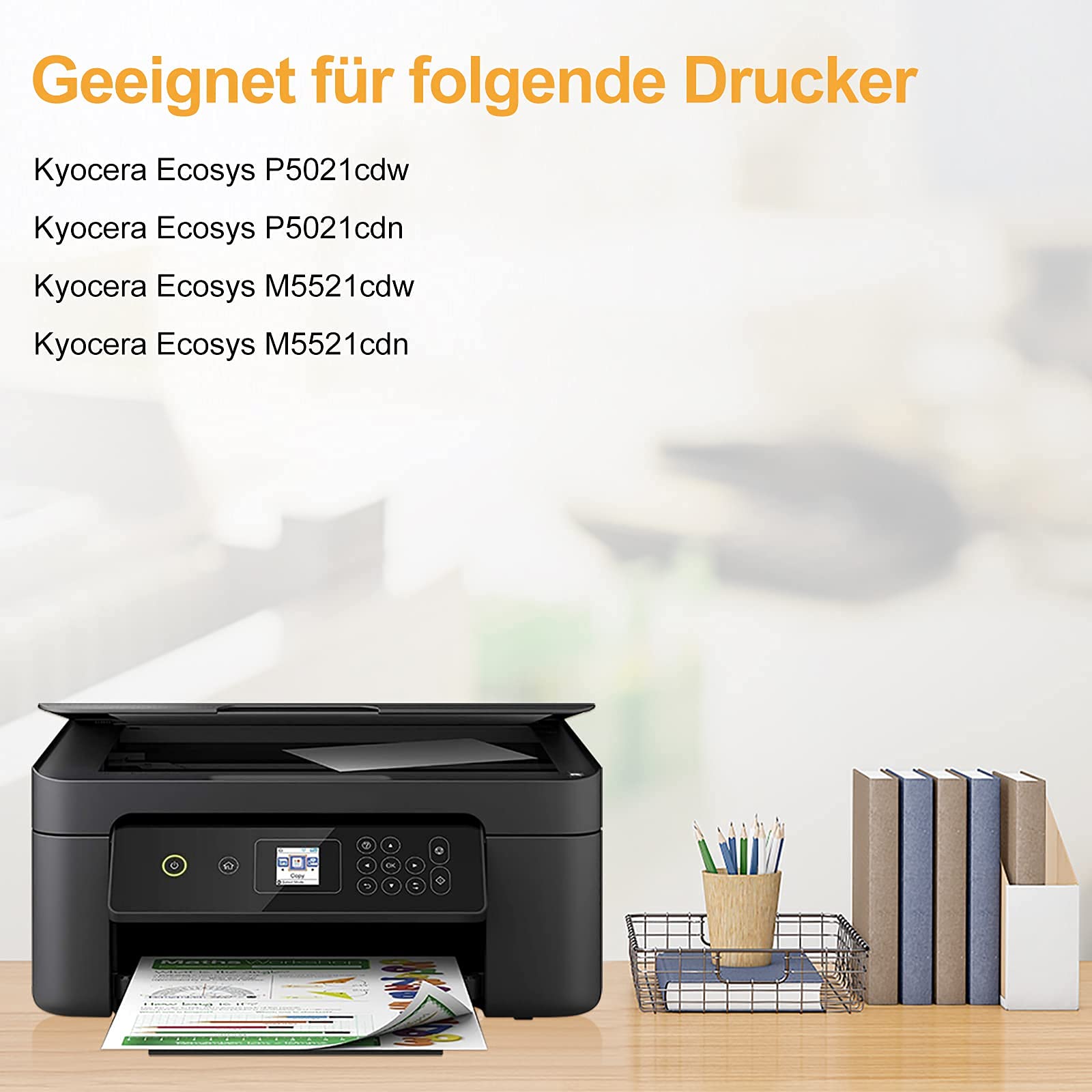 LeciRoba TK-5230 für Kyocera TK5230 TK-5220 Toner für Kyocera Ecosys P5021cdw P5021cdn , M5521cdw M5521cdn Printers (4-Pack,1Schwarz/1Cyan/1Magenta/1Gelb) 6