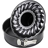 Zenker 10-inch Non-Stick Carbon Steel Springform Pan with 2 Bases, Standard and Bund