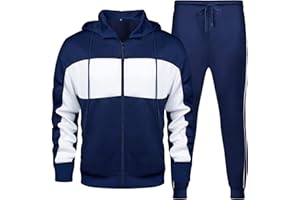 LBL Leading the Better Life Men's Casual Tracksuit Long Sleeve Sweat Suit Running Jogging Athletic Sports Set