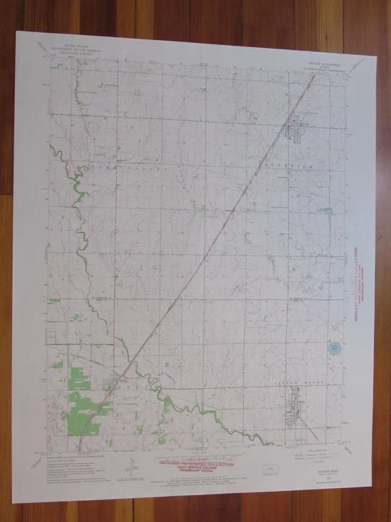 Buhler Kansas 1966 Original Vintage USGS Topo Map