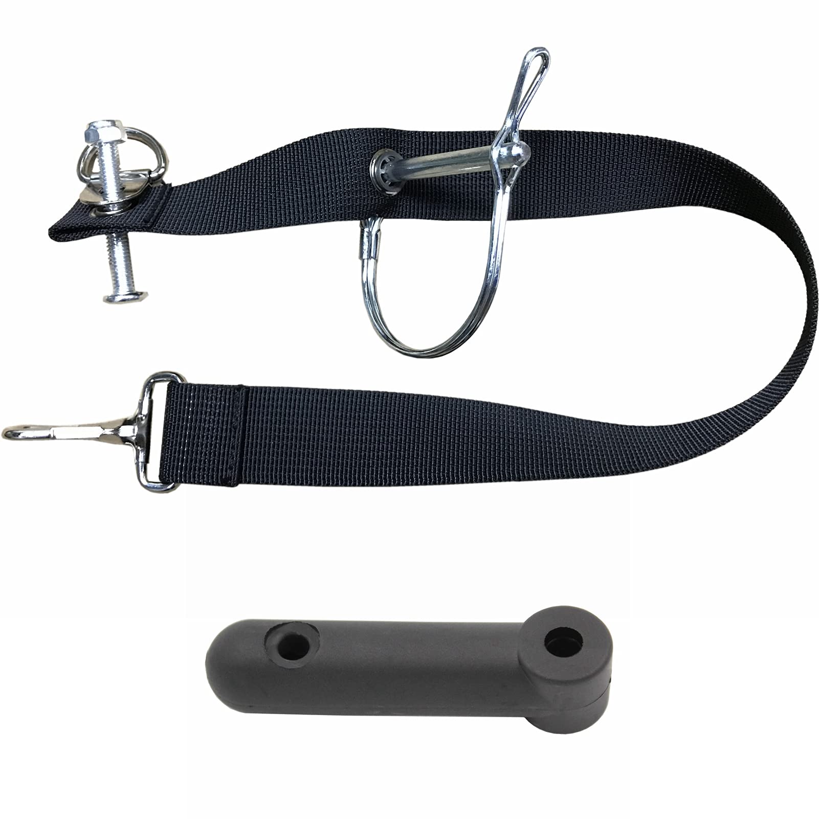 Photo 1 of Steel Hitch and Flex Connector Set for Burley Bike Trailers and Other Similar Tow Arm Trailers (Flex for Round with Strap)