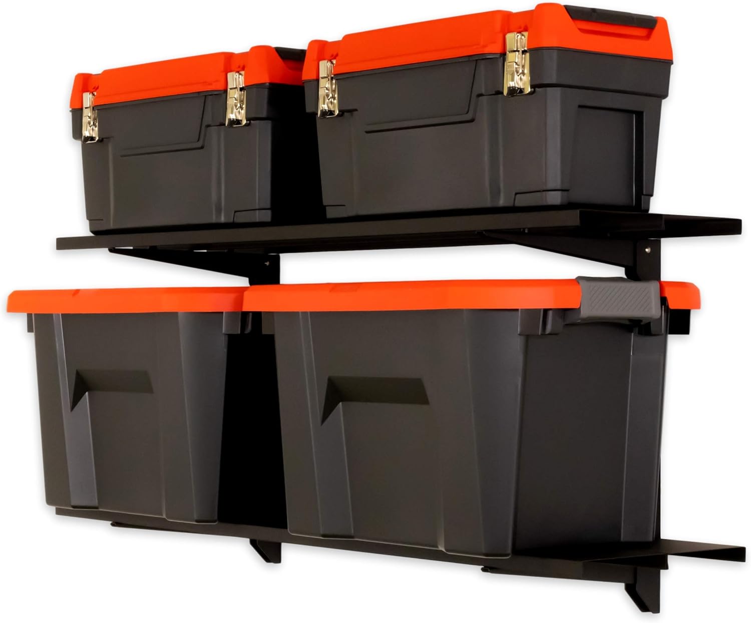 StoreYourBoard 2 Tier Shelves, Home and Garage Storage Wall Mount, 46 Inch Wide, Holds Tools, Sports Equipment, Camping Gear, Auto Parts, and More: Furniture & Decor