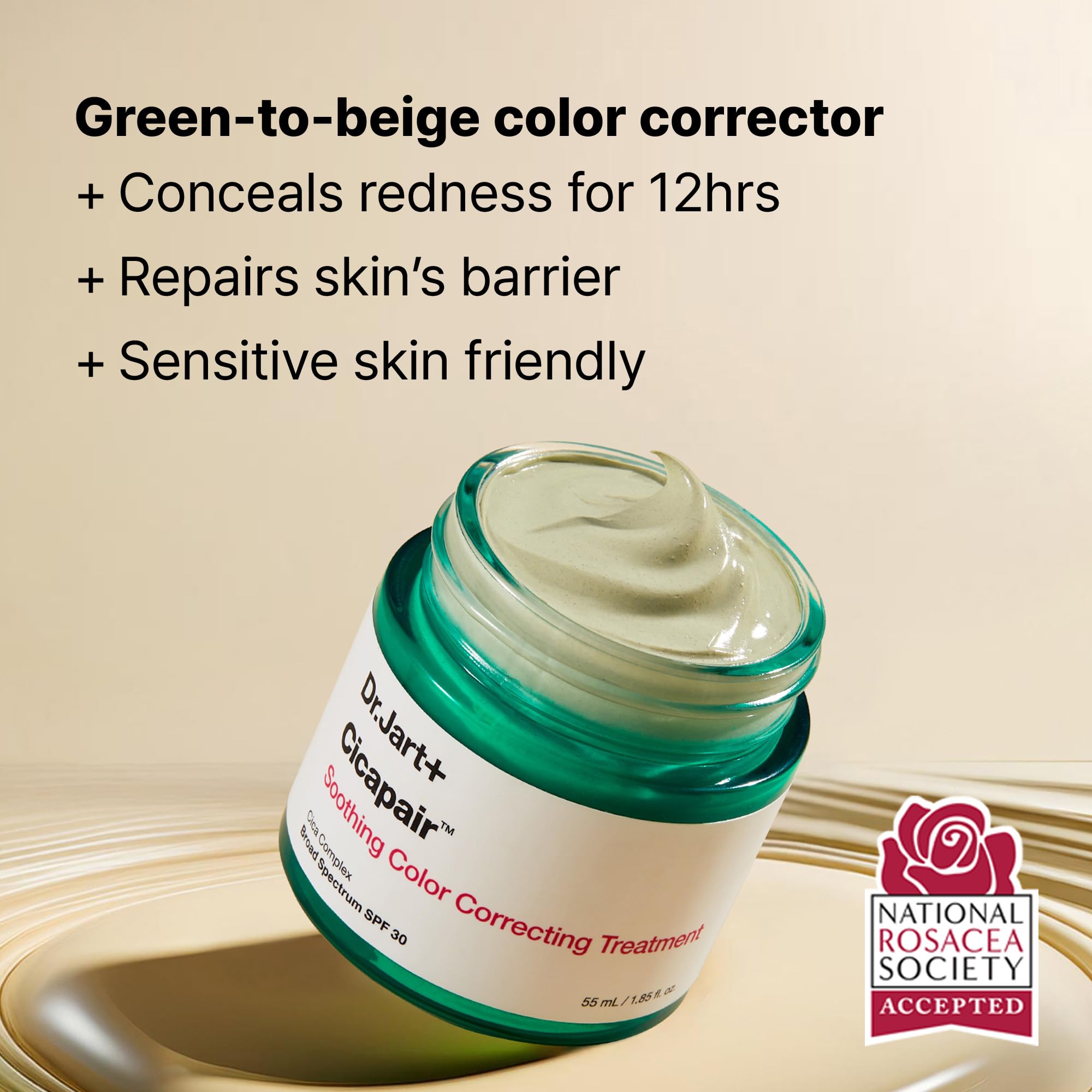 Dr. Jart+ Cicapair Soothing Color Correcting Treatment SPF 30 with Centella Asiatica Extracts | cc cream | Korean Skin Care