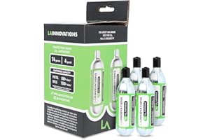 LA INNOVATIONS 74g CO2 Cartridges for Airsoft Guns & BB Guns - 74 Gram CO2 Cartridge with Protective End Cap, CO2 Airsoft Rifles Up To 1500+ Shots, CO2 Airsoft Pistol Up To 800+ Shots (Pack Size Option: 2, 4, 8, 16)
