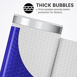 Fuxury 100Pcs 4x8 Bubble Mailers Royal Blue