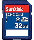 SanDisk 32GB Class 4 SDHC Memory Card, Frustration-Free Packaging- SDSDB-032G-AFFP (Label May Change)