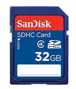 SanDisk 32GB Class 4 SDHC Memory Card, Frustration-Free Packaging- SDSDB-032G-AFFP (Label May Change)