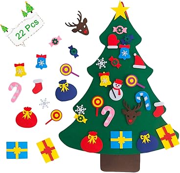 Home Decor Christmas Decor Party Supplies Balhvit 3d Diy Felt Christmas Tree For Toddlers With 30pcs Detachable Ornaments Set New Year Door Wall Hanging Home Decor Christmas Decorations Xmas Gifts For Kids