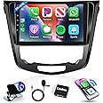2+64G Android Car Radio for Nissan Rogue 2014-2018 X-Trail Qashqai Car Stereo with Wireless Carplay Android Auto, 10.1’’ Touch Screen Mirror Link WiFi GPS Bluetooth FM RDS EQ AHD Backup Camera SWC
