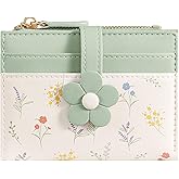 Bakurok Small Wallet Women RFID Vegan Leather Bifold Compact Card Holder Wallet for Women with Zipper Coin Pocket ID Window