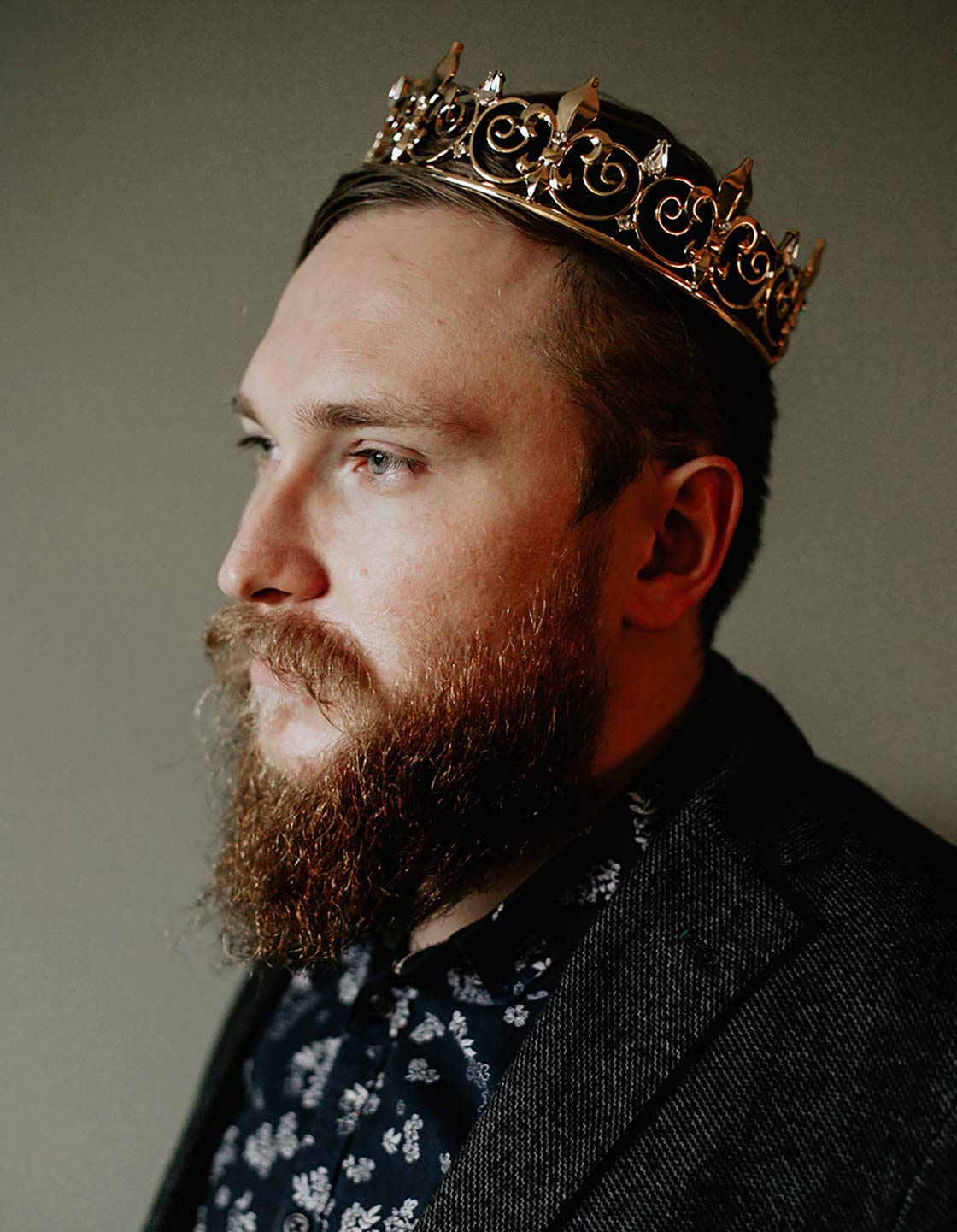 SWEETV Royal Full King Crown - Metal Crowns and Tiaras for Men Prom King Party Hats Costume Accessories, Gold: Beauty