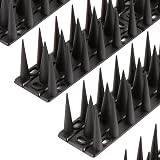 OFFO Bird Spikes 6.67m Pigeon Deterrent, 31.8cm Nails, Black