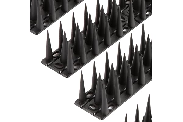 OFFO Bird Spikes, Pigeon Outdoor Deterrent Device for Keep Birds Woodpecker Away, Covers 2.6m(8.4 Feet), Black