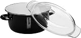 Premier 5 Litre Deep Fryer with Pyrex Lid Black Enamel on Steel 33x27x16cm view 6