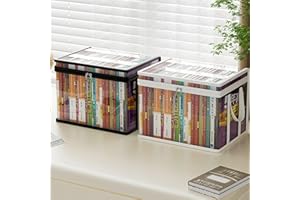 Large transparent storage box - 180° flip-top, heavy-duty design, space-saving, suitable for storing books/clothes/documents.