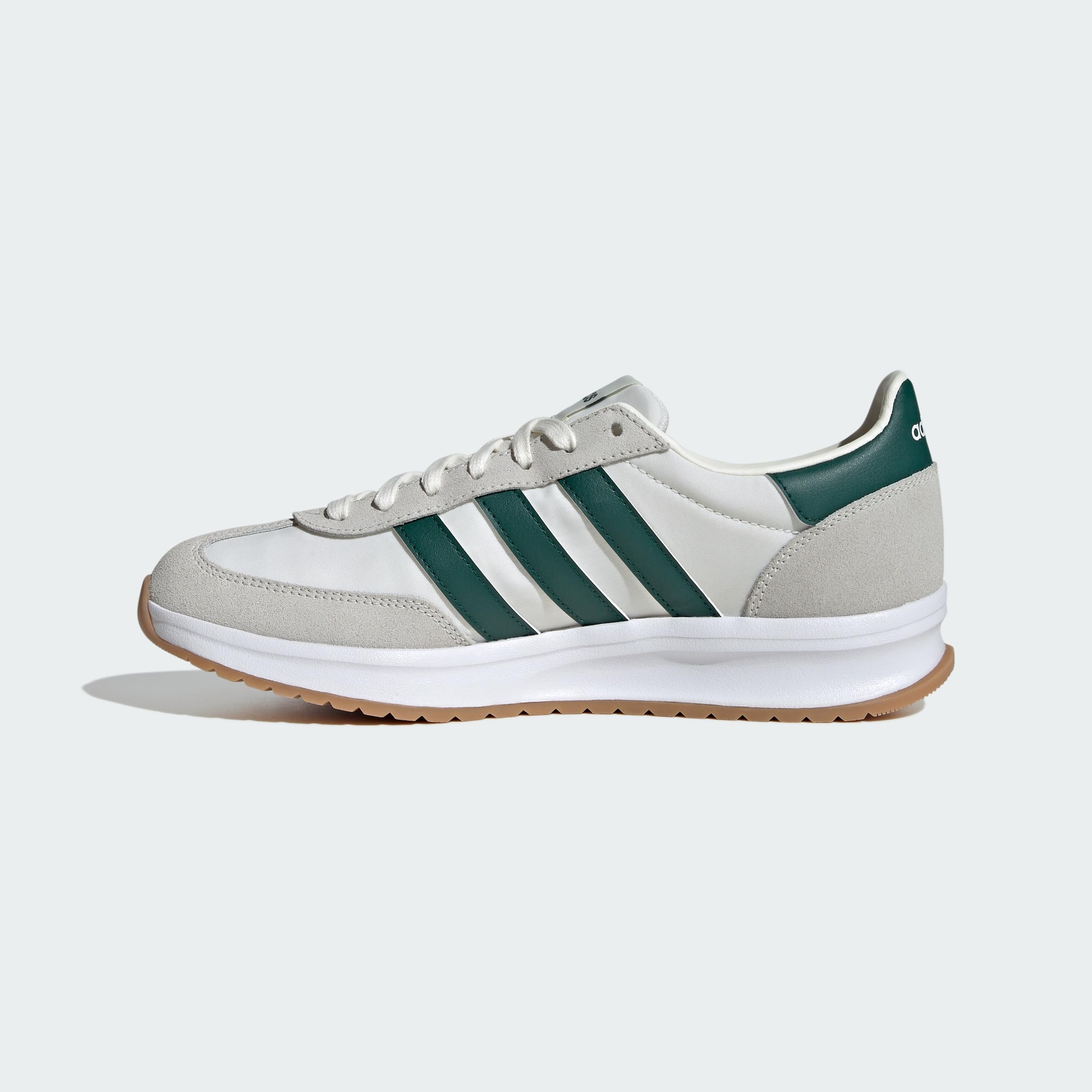 adidas Herren Run 70S 2.0 Shoes, Core White/Collegiate Green/Off White, 42 2/3 EU 4