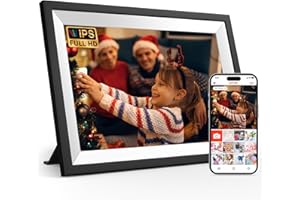 WDYQJE Frameo 10.1 inch WiFi Digital Picture Frame, IPS Touch Screen Smart Cloud Digital Photo Frame with 32GB Storage, Auto-Rotate, Wall-Mounted, Slideshow, Share Photos/Videos Instantly via Frameo App