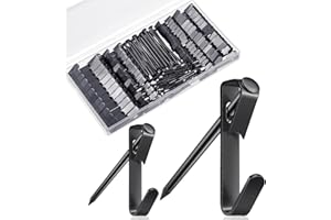 Picture Hangers, 100 Pieces Picture Hanging Kit Including 30lb and 50lb Picture Hanging Hooks, Picture Hooks with Nails for H