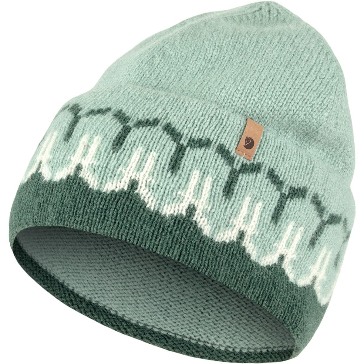 Fjallraven 87167-679-674 Övik Path Knit Beanie/Övik Path Knit Beanie Hat Unisex Deep Patina-Misty Green Size OneSize