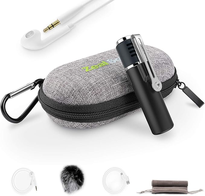 Bluetooth Lavalier Microphone,ZealSound SmartMike Wireless Lapel Smart