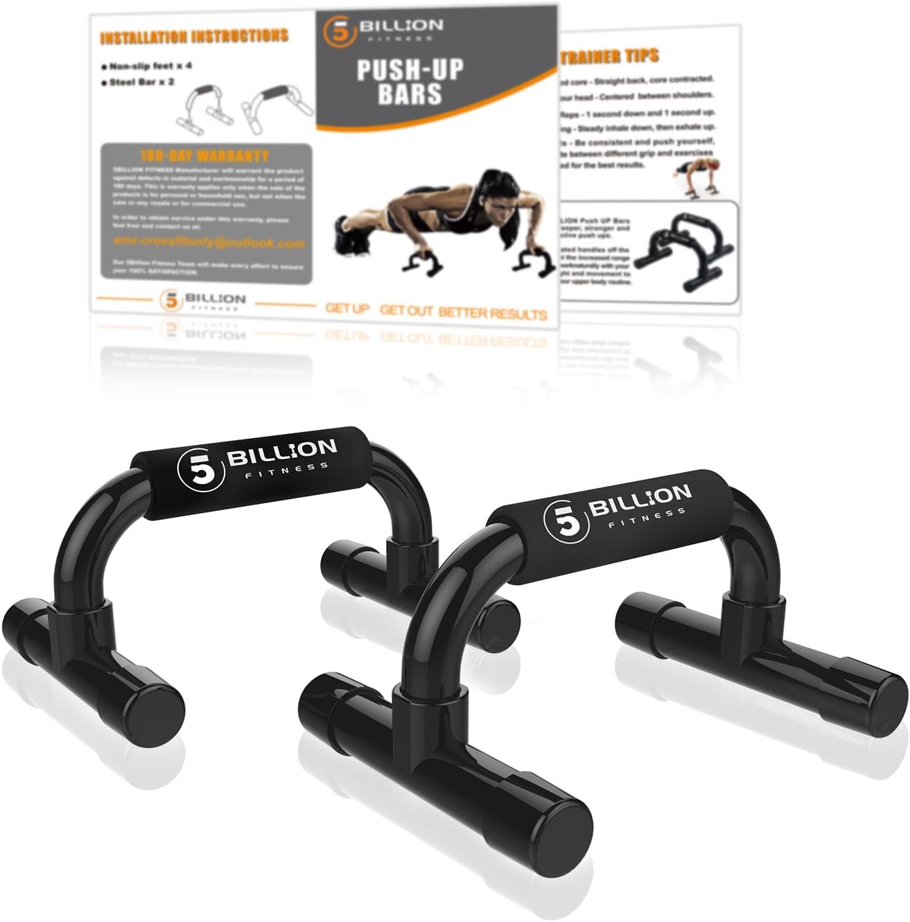 5BILLION Push Up Bars - Workout for Home Gym & Fitness - Great for Muscle Training - Foam Handle : Sports & Outdoors