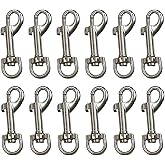 12 Pcs Trigger Clips Clasp, 5cm Zinc Alloy Swivel Eye Snap Clip Hook for Dog Lead, Pet Leashes, Men Keyring, Key Chain, Hiking