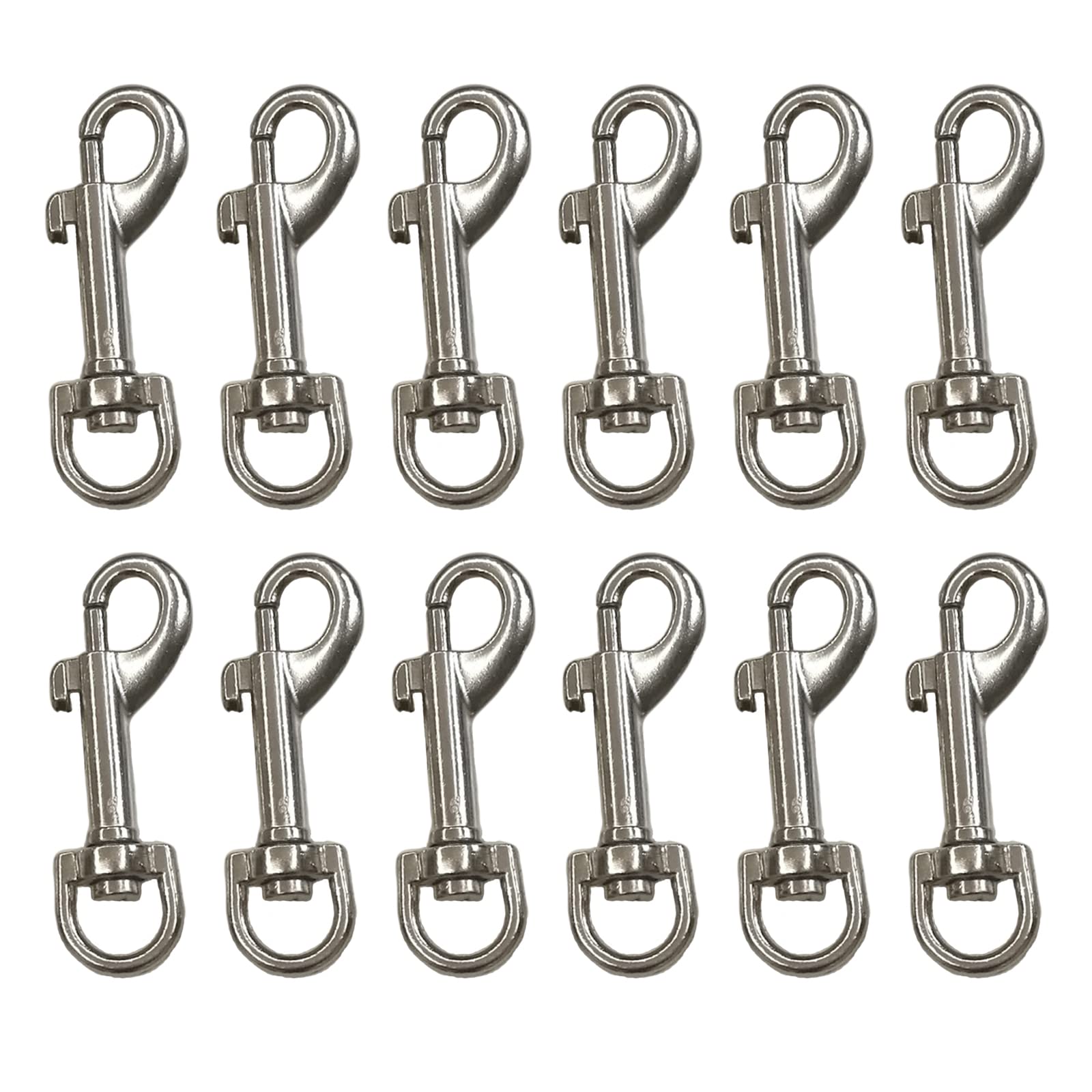 12 Pcs Trigger Clips Clasp, 5cm Zinc Alloy Swivel Eye Snap Clip Hook for Dog Lead, Pet Leashes, Men Keyring, Key Chain, Hiking