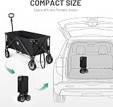 Timber Ridge Festival Trolley on Wheels 200L Folding Camp Wagon Black view 6