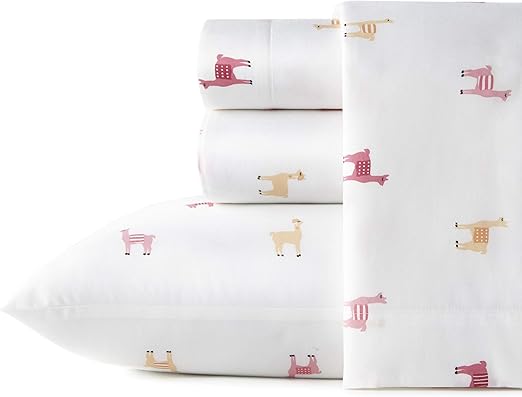 Amazon Com Poppy Fritz Sheet Set Queen Miss Llama Home Kitchen