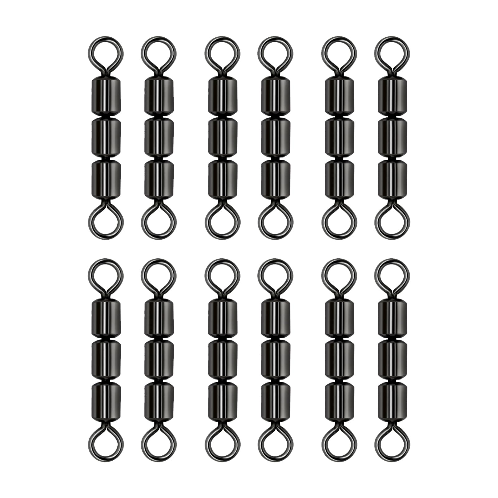 SWYSGS 12 x High Speed Swivels, Triple Swivels, Fishing Swivels, Trout Swivels, Fishing Accessories, Trout Lures, Swivels, Fishing Accessories