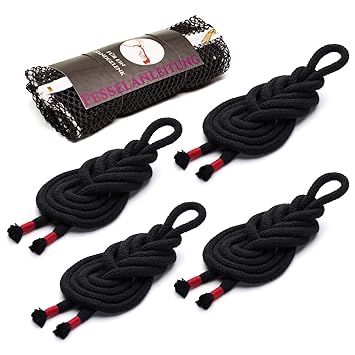 Bondage Seil Miniset 4 x 3 Meter aus Baumwollseil - Fesselseil für Fesselspiele - BDSM Made in Germany