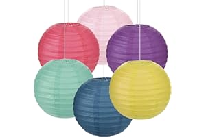 ROCEEI Colorful Paper Lanterns Back to School Hanging Decorations for Classroom First Day of School Classroom Hanging Decor for Celebrating Welcome Back to School Classroom Party Supplies (6 Pcs)