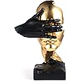 EPTUEGA Thinker Statue-Silence is Gold-Abstract Art Figurine Decor - No Hear No See No Speak Modern Home Resin Sculptures Decorative Objects Decor for Home Office Bookshelf Desktop(11.8" H)