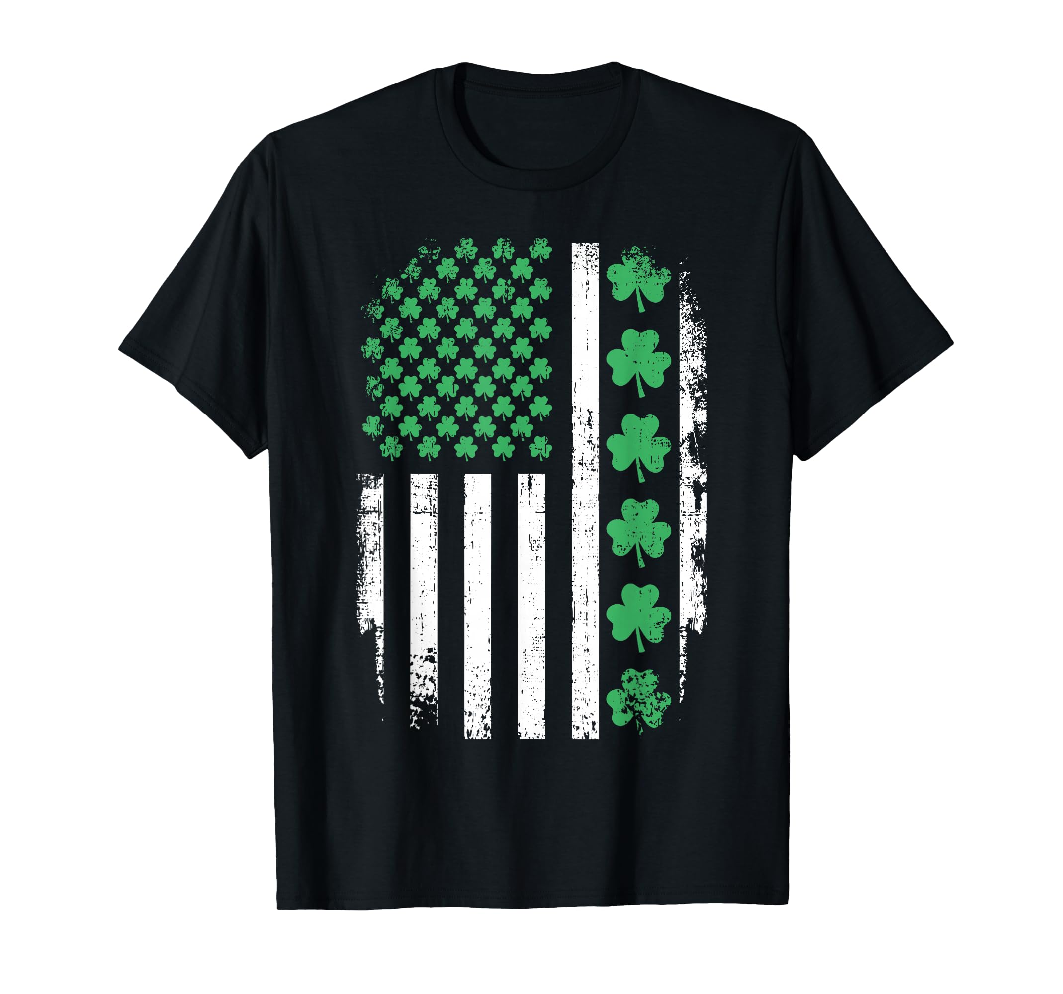Photo 1 of US American Flag with Shamrocks for St Patricks Day T-Shirt Kid Size 8