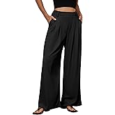 kayamiya Waffle Wide Leg Work Business Dress Trousers High Waisted Womens Pants Palazzo