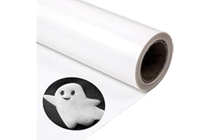 XTOOL SELECTED xTool White Puff Vinyl Heat Transfer - 10”x 6ft 3D Puff HTV Vinyl Roll, Puff Heat Transfer Vinyl for T-Shirts, Puffy Vinyl Iron On Vinyl for Cricut, xTool M1, Silhouette, Heat Press