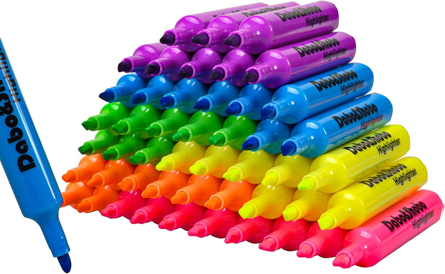 Dabo & Shobo Highlighters Set of 48, Colored Markers And Beautiful Combination Set Liquid Ink Fast Drying And Not Easy To Fade Are Suitable For Classroom, Office And Shop Short Style : Office Products
