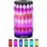 MIANOVA LED Bluetooth Speaker,Night Light Changing Wireless Speaker, Portable Wireless Bluetooth Speaker 6 Color LED Themes,H