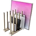 UNZERO Art Storage Rack, Art Canvas Storage Stand, Canvas Boards Rack Art Storage for Drawing Board for Art Studios, Gallery (Contemporary, 7.9" D x 15" W x 13.7" H), FDRE3444
