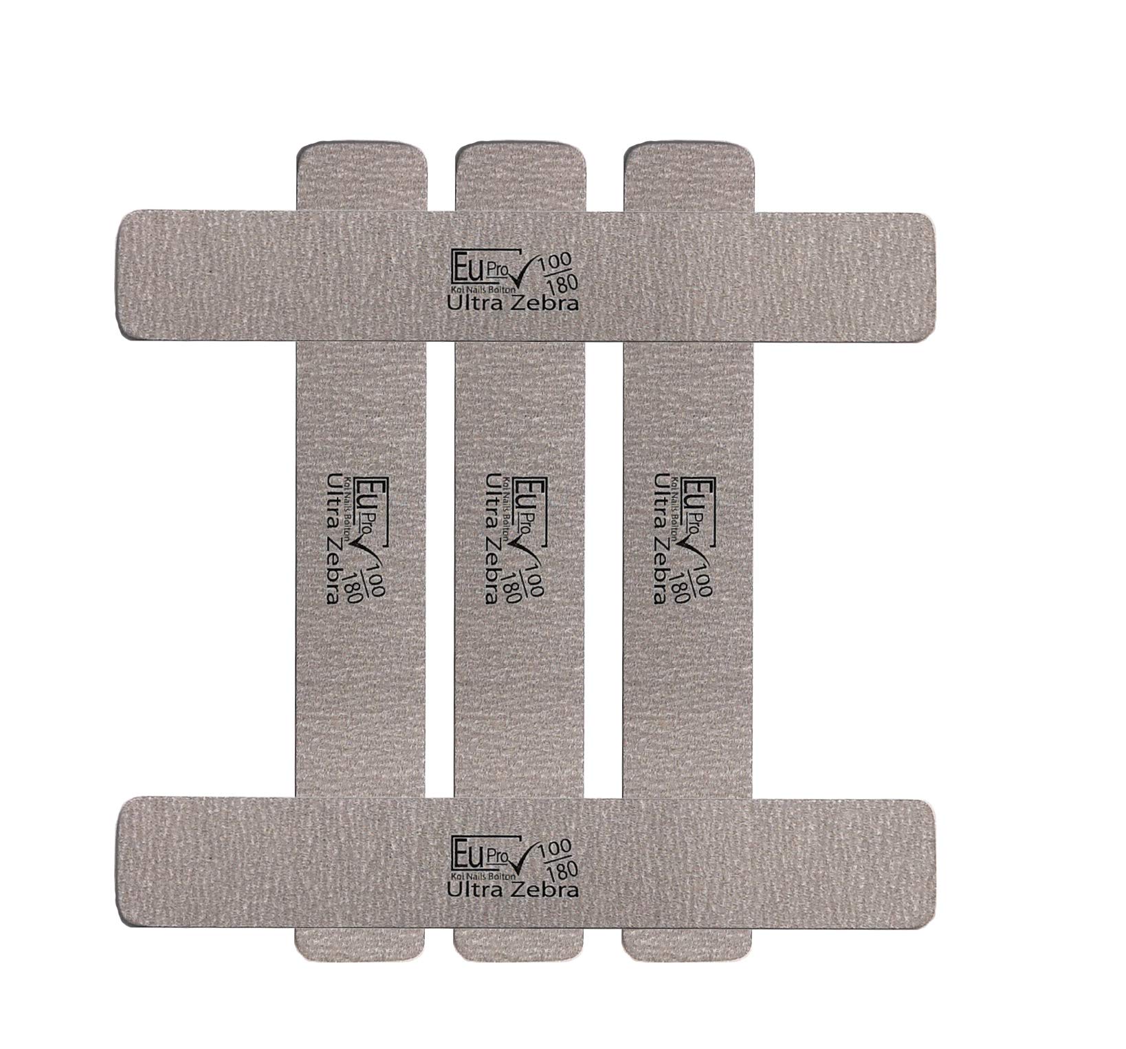 Eu Pro Nail files Salon quality emery boards high Quality Made in Germany (Zebra Grey)
