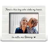 FONDCANYON Granny Picture Frame - Granny Gifts, Grandma Picture Frame, Mothers Day Gifts for Granny Grandma from Grandson, This Boy Who Stole My Heart He Calls Me Granny Photo Frame(5x7 Inch Photo)